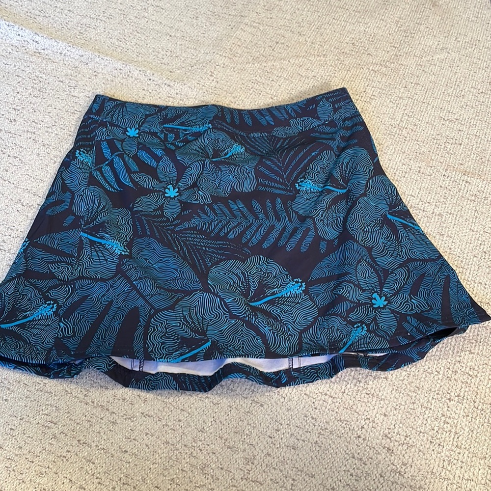 Wrap Around Hawaiian Print Skirt with Velcro